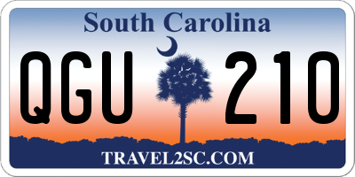 SC license plate QGU210