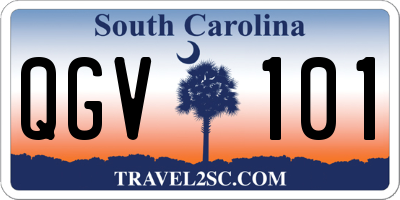 SC license plate QGV101