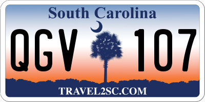 SC license plate QGV107