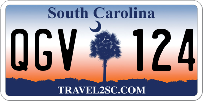 SC license plate QGV124