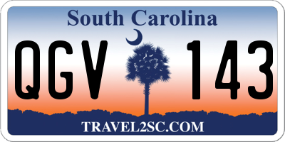 SC license plate QGV143