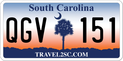 SC license plate QGV151
