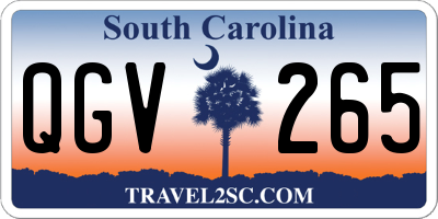 SC license plate QGV265