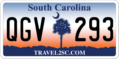 SC license plate QGV293