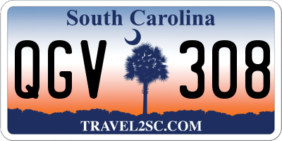 SC license plate QGV308