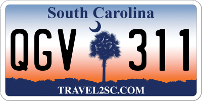 SC license plate QGV311