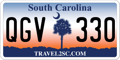 SC license plate QGV330