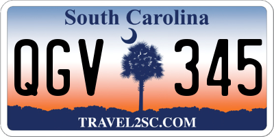 SC license plate QGV345