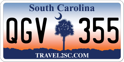 SC license plate QGV355