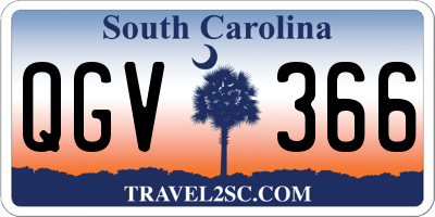SC license plate QGV366