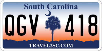 SC license plate QGV418