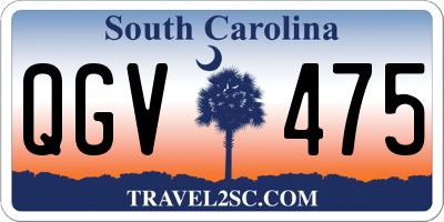 SC license plate QGV475