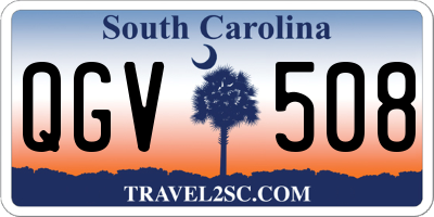 SC license plate QGV508