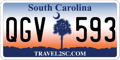 SC license plate QGV593