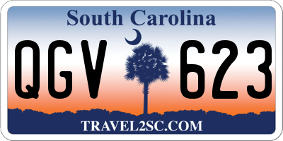 SC license plate QGV623