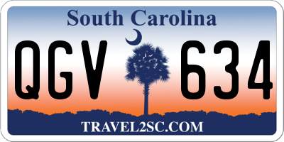 SC license plate QGV634