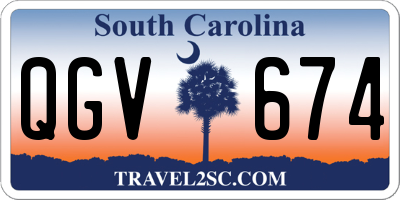 SC license plate QGV674