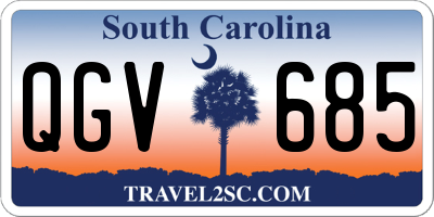 SC license plate QGV685