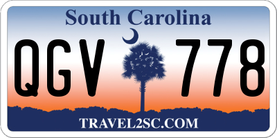 SC license plate QGV778