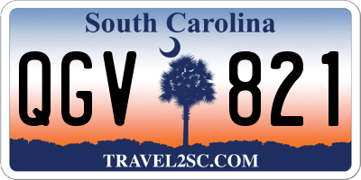 SC license plate QGV821