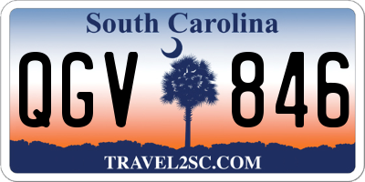 SC license plate QGV846