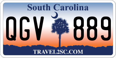 SC license plate QGV889
