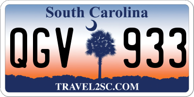 SC license plate QGV933
