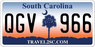 SC license plate QGV966