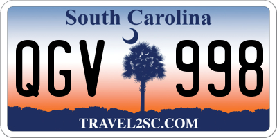 SC license plate QGV998