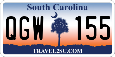 SC license plate QGW155