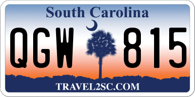 SC license plate QGW815