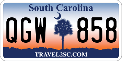 SC license plate QGW858