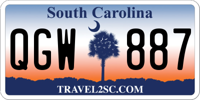 SC license plate QGW887