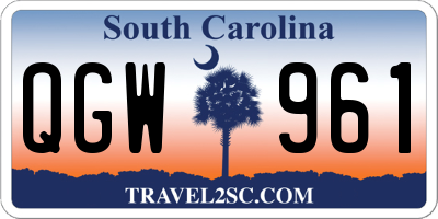 SC license plate QGW961