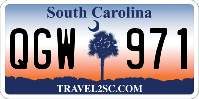 SC license plate QGW971
