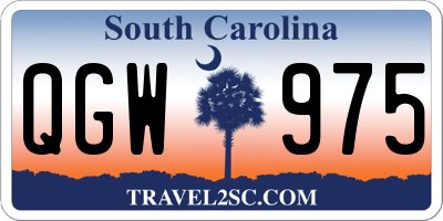 SC license plate QGW975