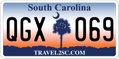 SC license plate QGX069