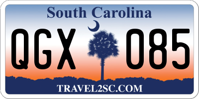 SC license plate QGX085
