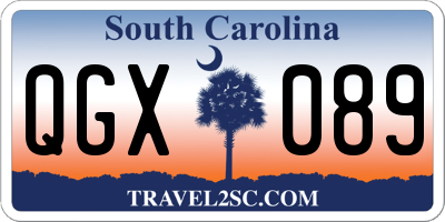 SC license plate QGX089