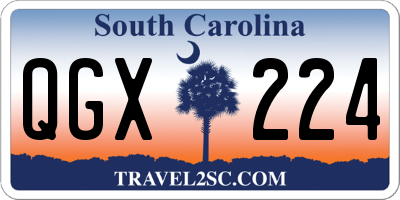 SC license plate QGX224