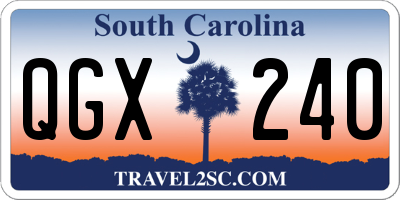 SC license plate QGX240