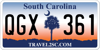 SC license plate QGX361