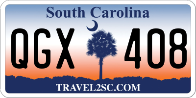 SC license plate QGX408