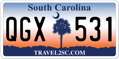 SC license plate QGX531