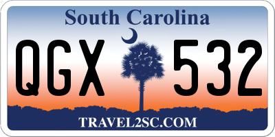SC license plate QGX532