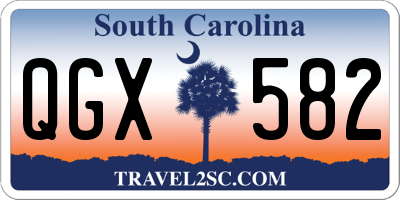 SC license plate QGX582