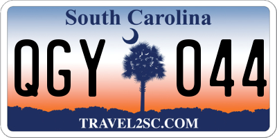 SC license plate QGY044