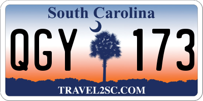 SC license plate QGY173