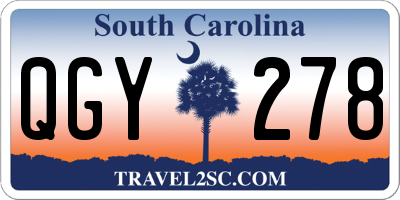 SC license plate QGY278