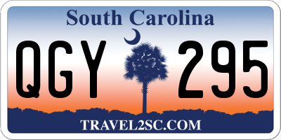 SC license plate QGY295